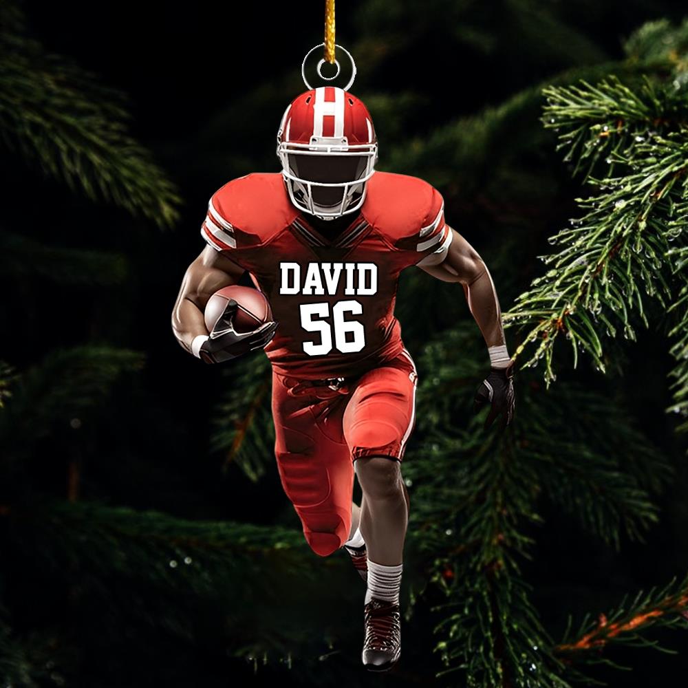 Personalized American Football Player Ornament-Gift For American Football Player Nh00