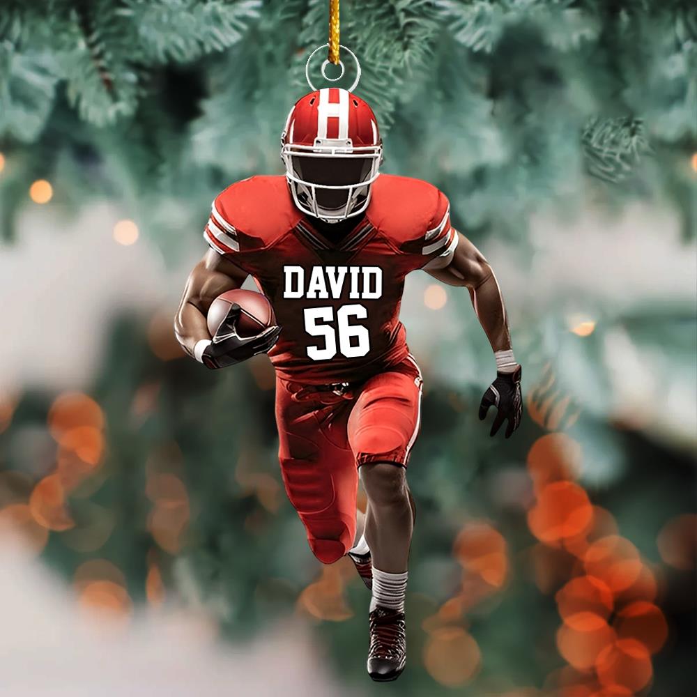 Personalized American Football Player Ornament-Gift For American Football Player Nh00