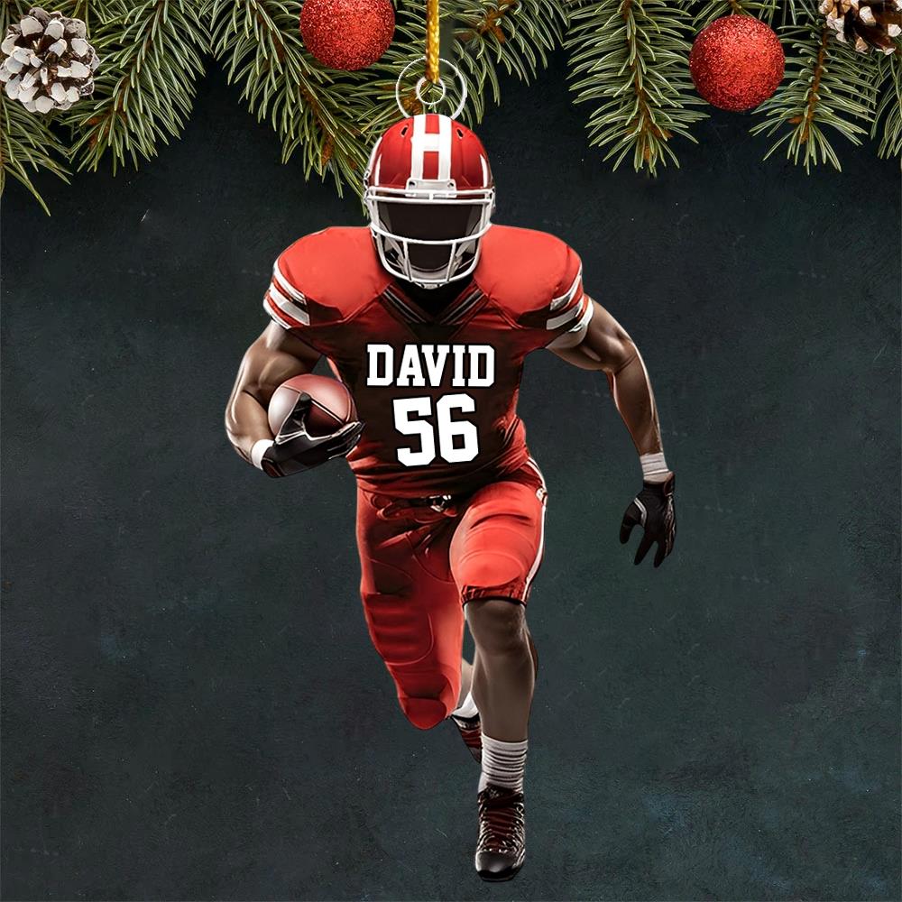Personalized American Football Player Ornament-Gift For American Football Player Nh00