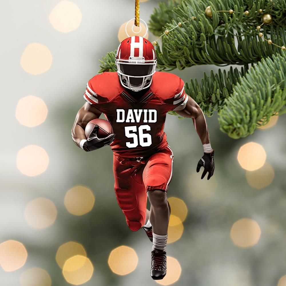 Personalized American Football Player Ornament-Gift For American Football Player Nh00