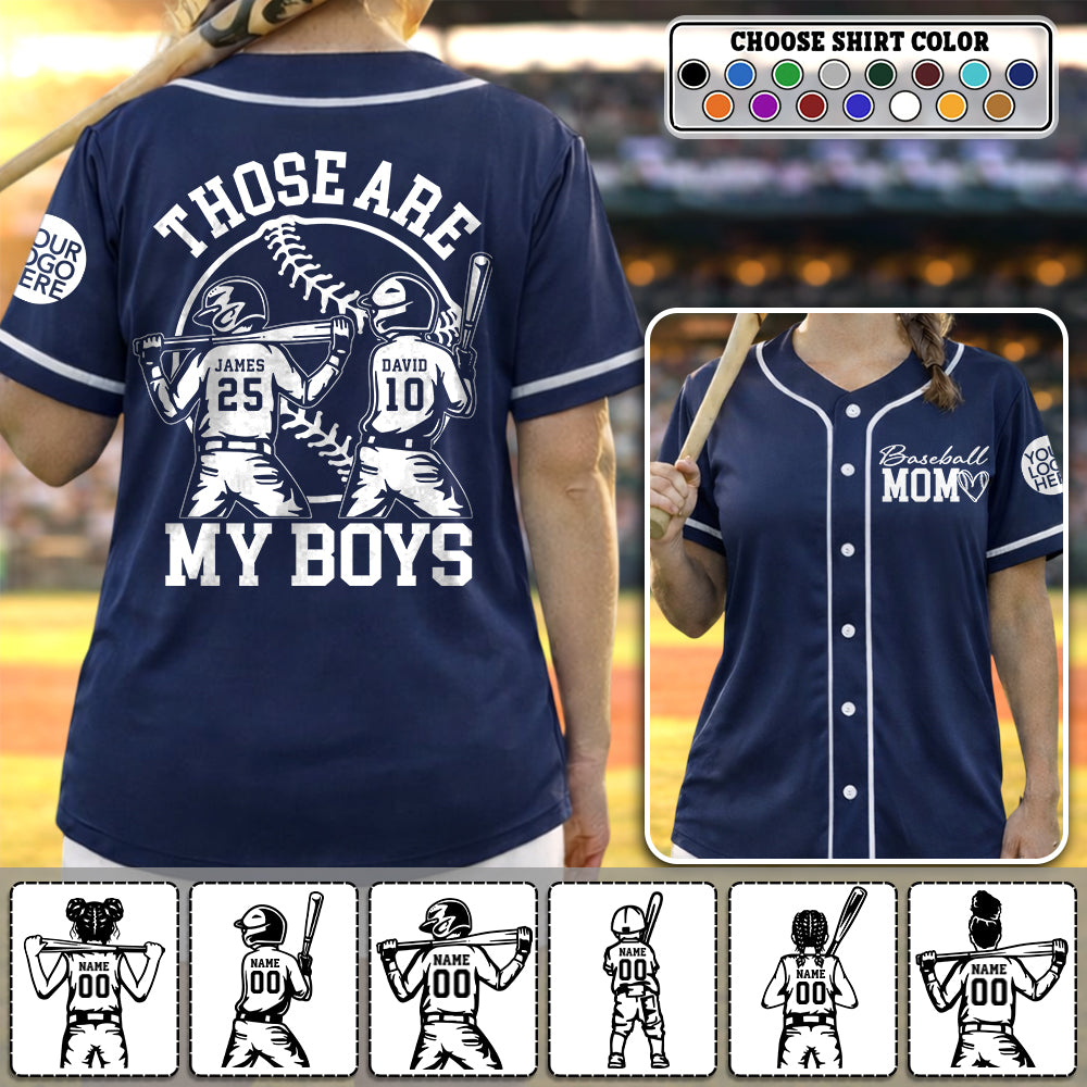 Baseball Mom Jersey – Those Are My Boys - Personalized Baseball Family Jersey NA04 Hv01