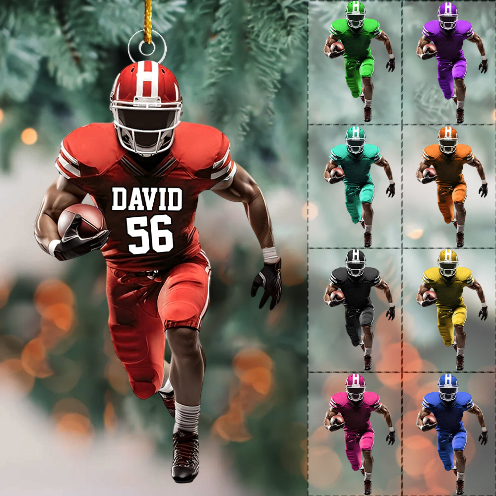 Personalized American Football Player Ornament-Gift For American Football Player Nh00
