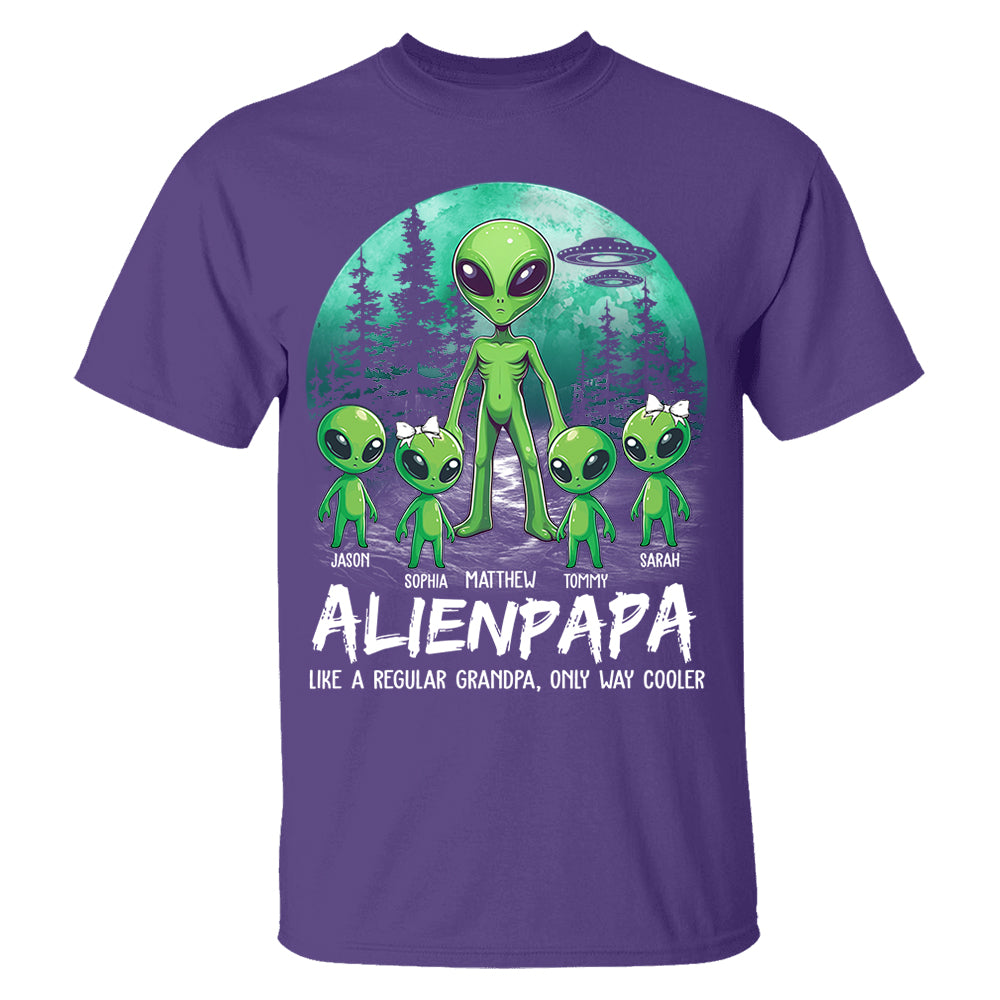 Personalized Alien Dad Like A Regular Dad Only Way Cooler Shirt Gift For Dad