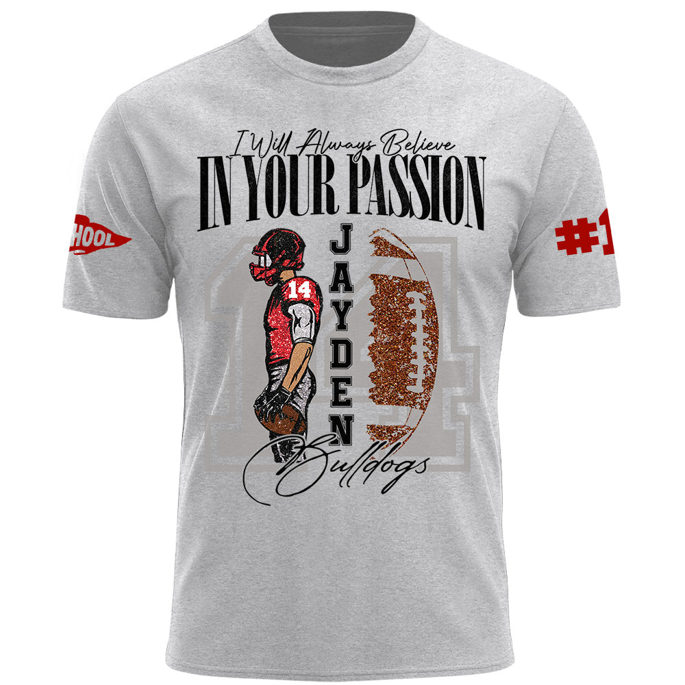 Personalized Vintage “Biggest Fan” Football Shirt, Custom School Team Name, Game Day Shirt, Gift For Football Lovers T1807 Pt99