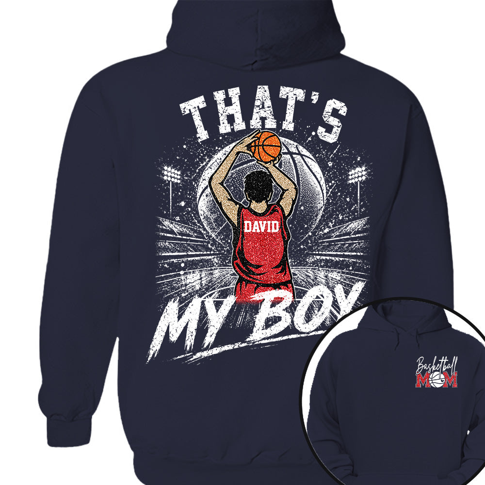 Personalized Basketball Mom Shirt, Custom Those Are My Boys T-Shirt, Team Name & Player Number Tee, Basketball Season Gift Na02 Nh00