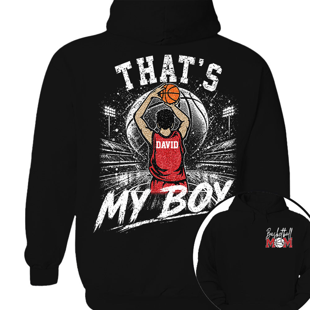 Personalized Basketball Mom Shirt, Custom Those Are My Boys T-Shirt, Team Name & Player Number Tee, Basketball Season Gift Na02 Nh00