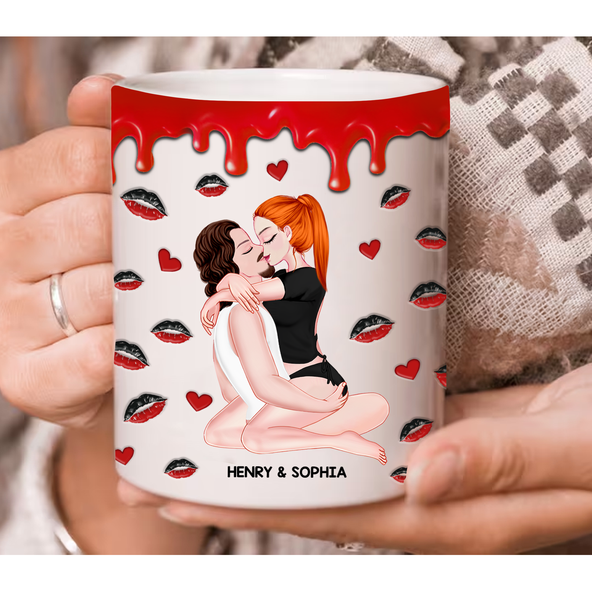 I Can't Wait To Kiss Your Lips - Couple Personalized Custom 3D Inflated Effect Printed Mug - Christmas Gift For Husband Wife, Anniversary Couple Pa00