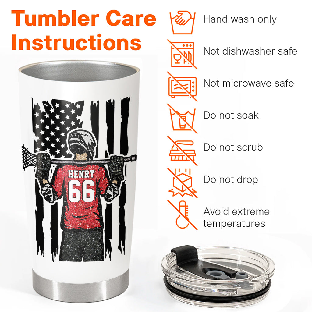 Lacrosse Mom - I'll Always Be Your Biggest Fan Personalized Tumbler For Lacrosse Family NA02 VH01