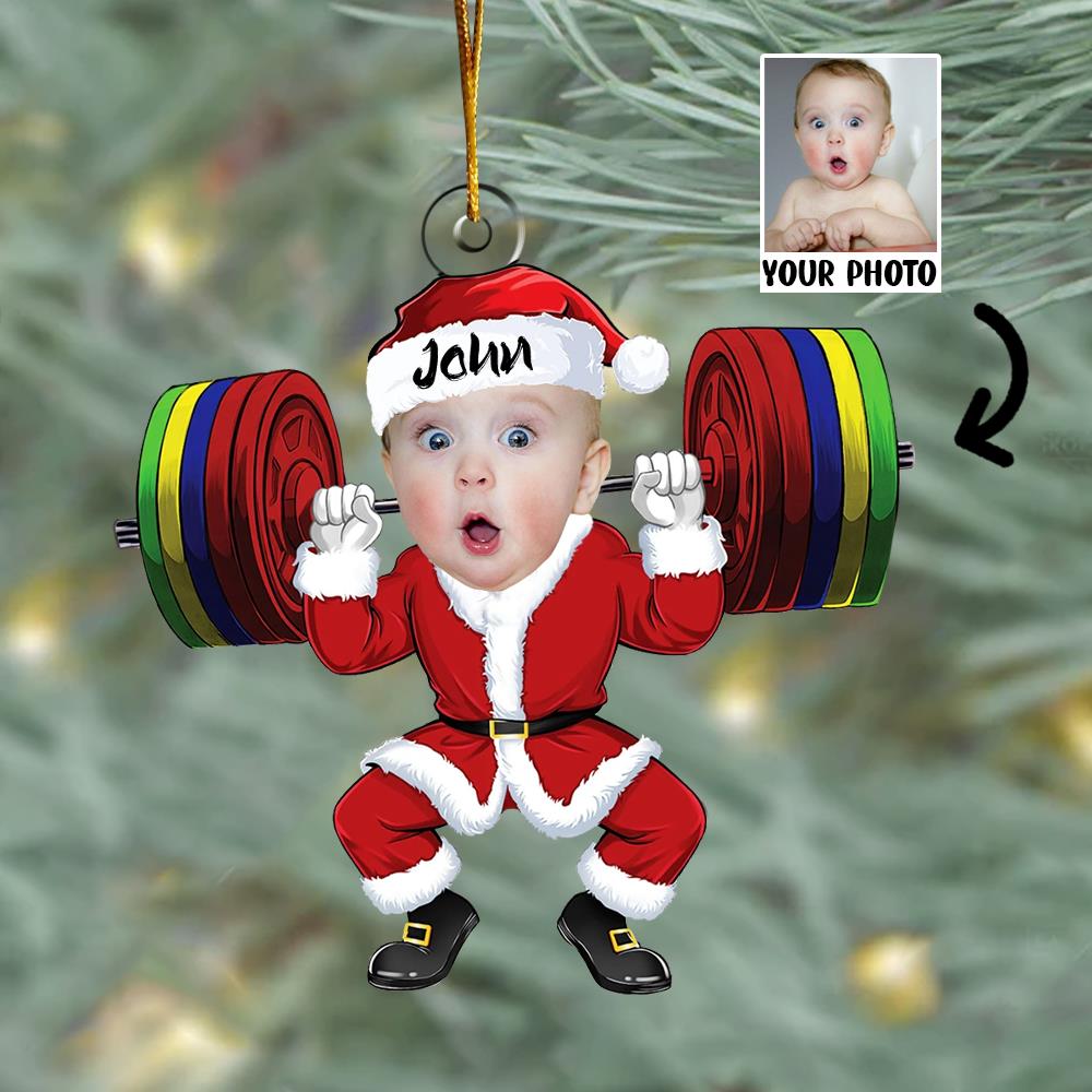Merry Liftmas - Personalized Gym Photo Ornament Nh00