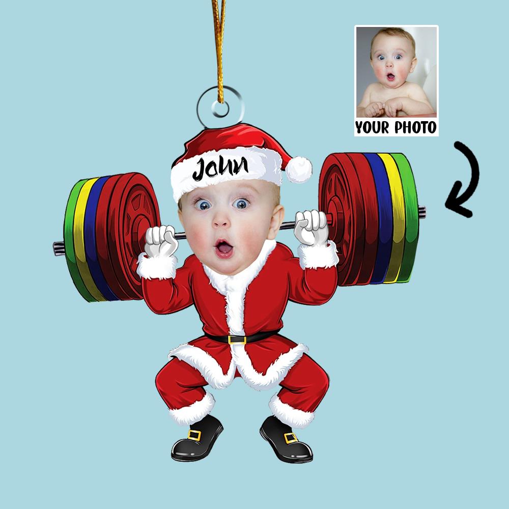 Merry Liftmas - Personalized Gym Photo Ornament Nh00
