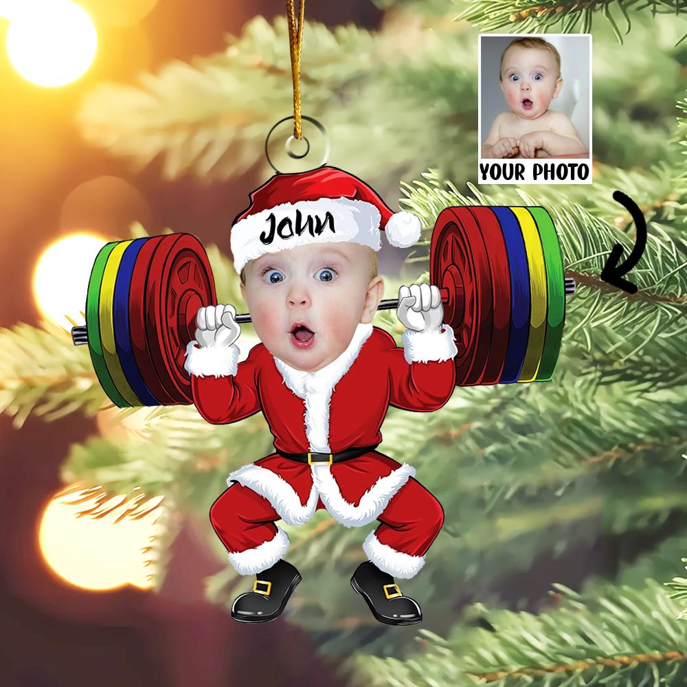Merry Liftmas - Personalized Gym Photo Ornament Nh00