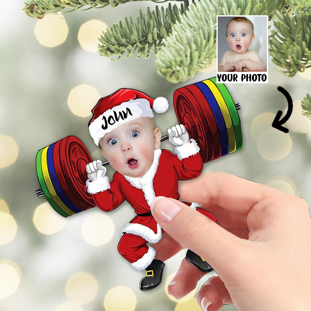 Merry Liftmas - Personalized Gym Photo Ornament Nh00