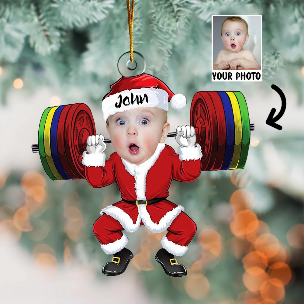 Merry Liftmas - Personalized Gym Photo Ornament Nh00