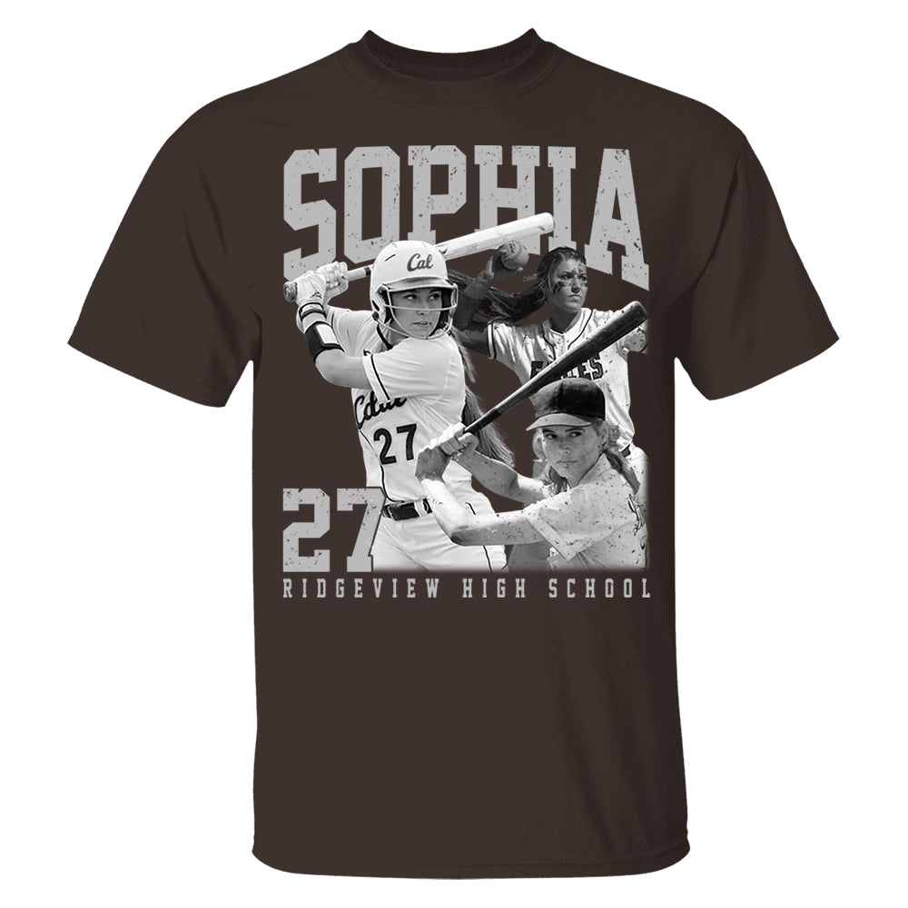 Softball Lover - Personalized Washed Tee Custom Sport Players Sport Family NA04