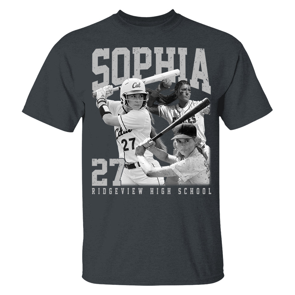 Softball Lover - Personalized Washed Tee Custom Sport Players Sport Family NA04