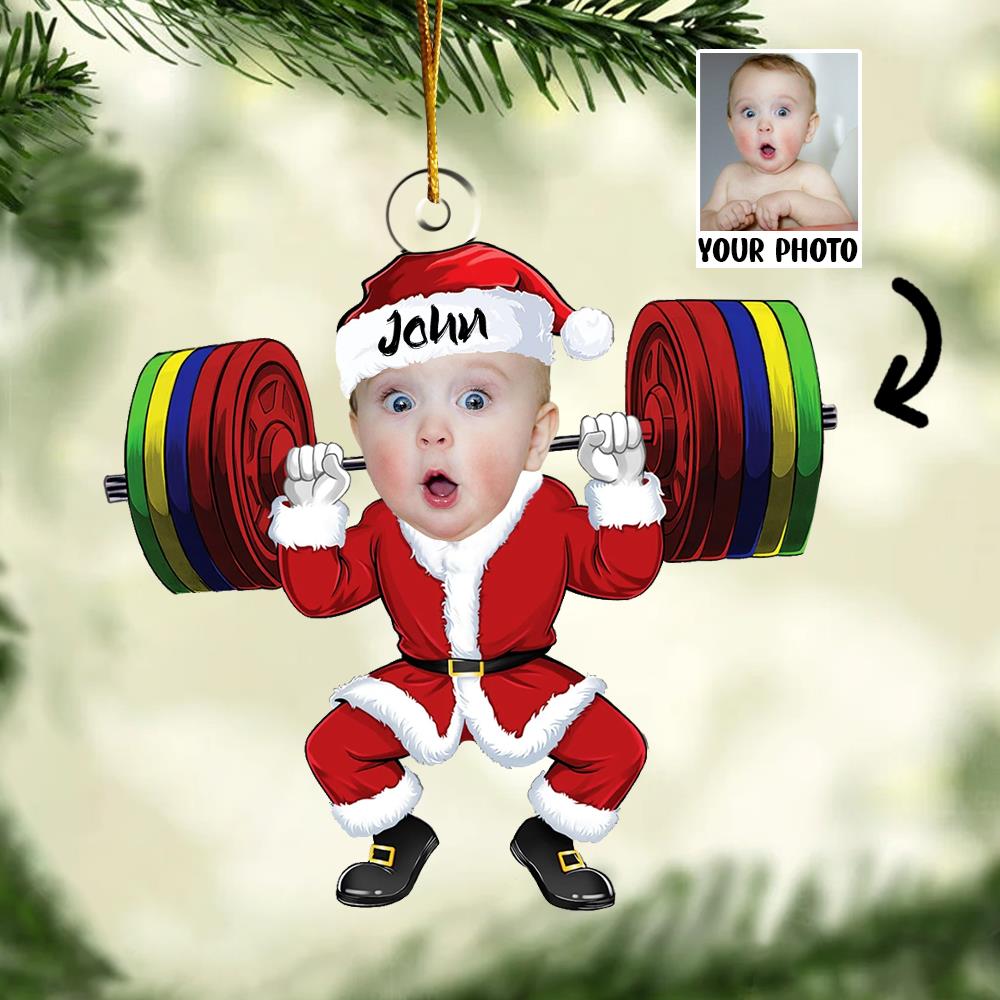 Merry Liftmas - Personalized Gym Photo Ornament Nh00