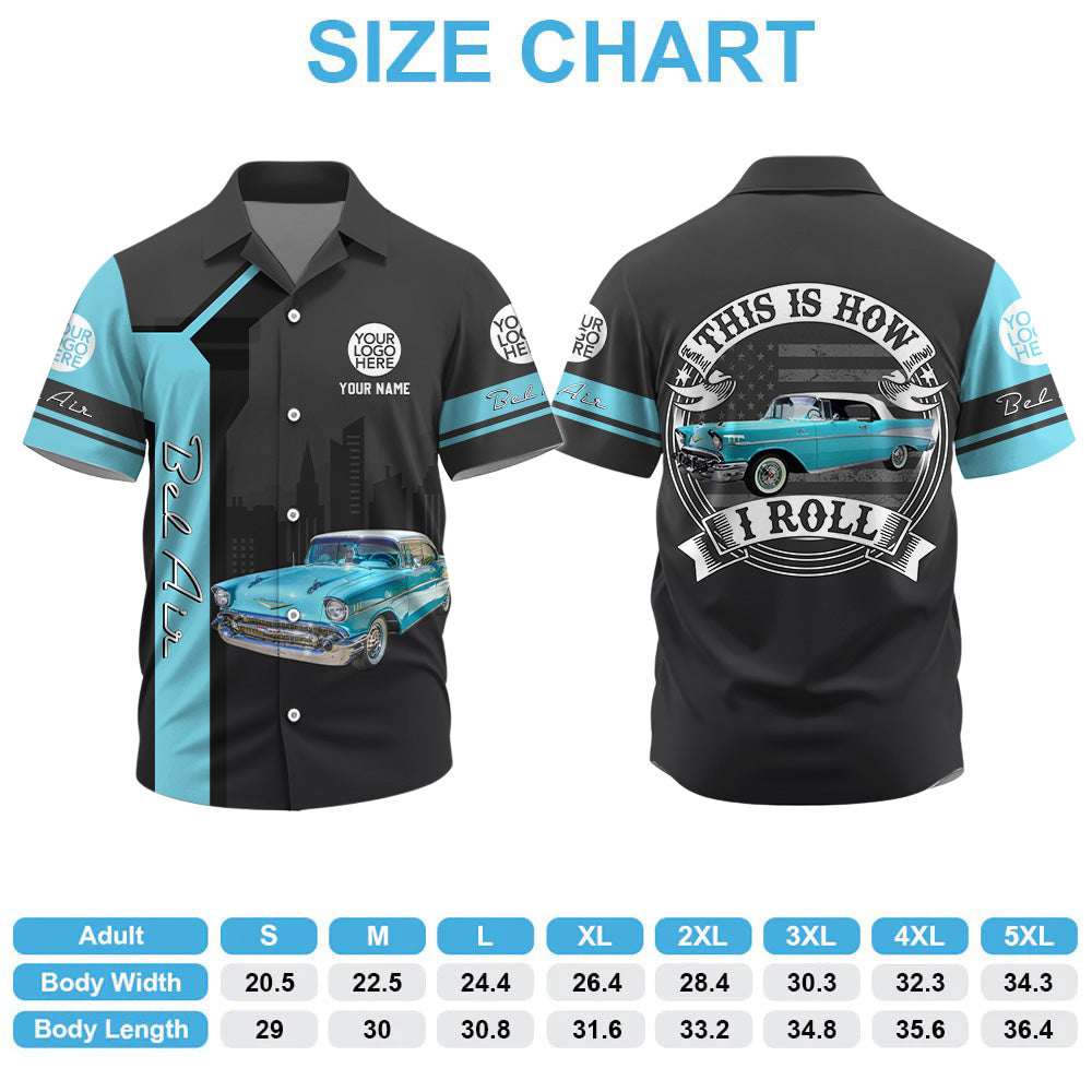 This Is How I Roll - Custom Photo Classic Car Shirt - Personalized Name Car Shirt A2110 Pt99