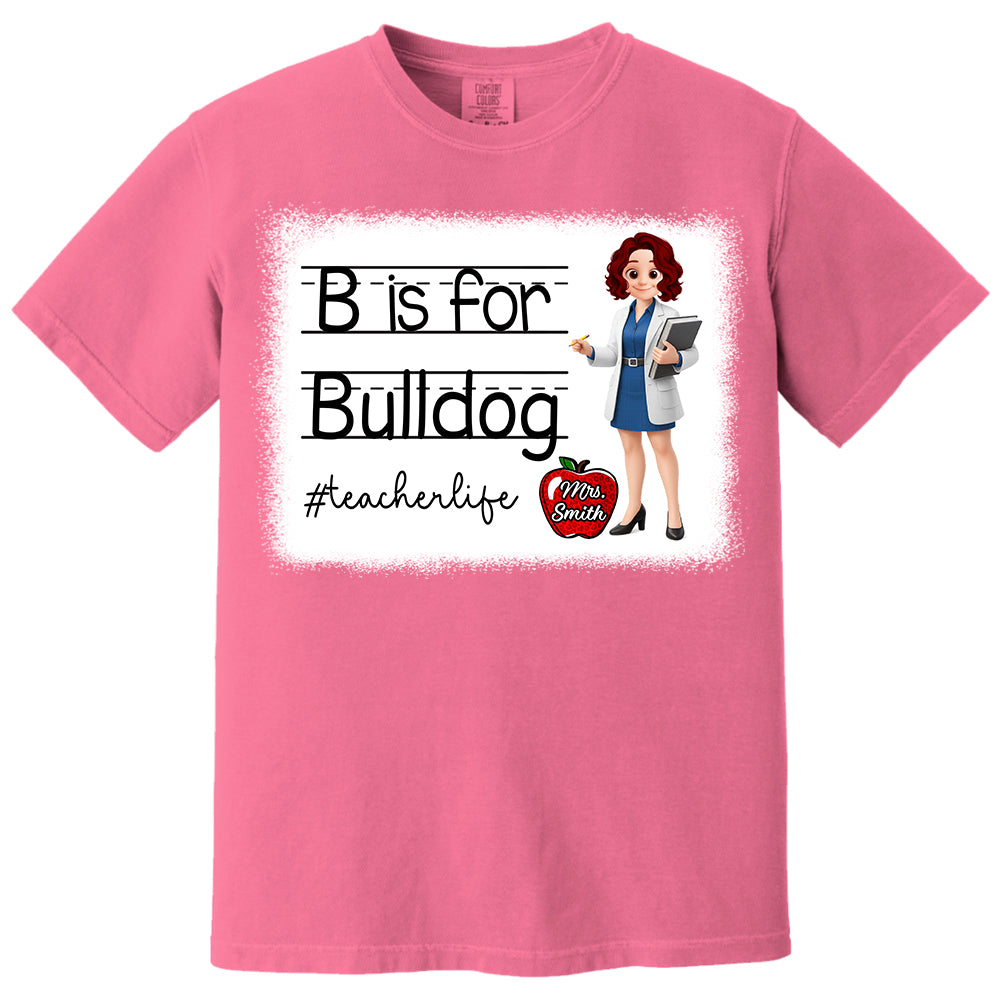 School Mascot Personalized Shirt Custom Apple Name For Teacher Do98