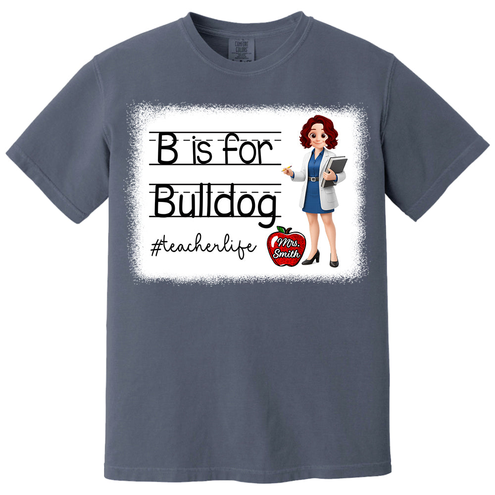 School Mascot Personalized Shirt Custom Apple Name For Teacher Do98