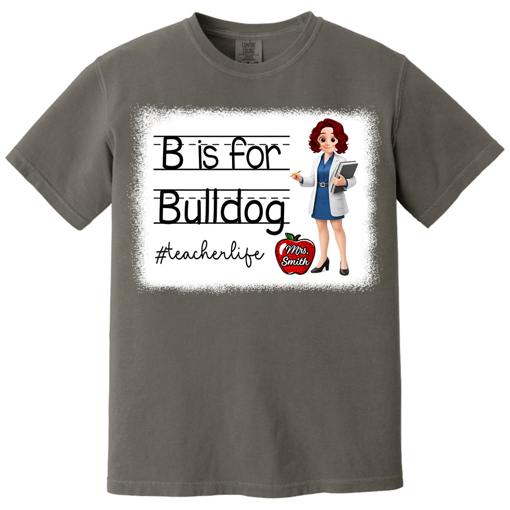 School Mascot Personalized Shirt Custom Apple Name For Teacher Do98