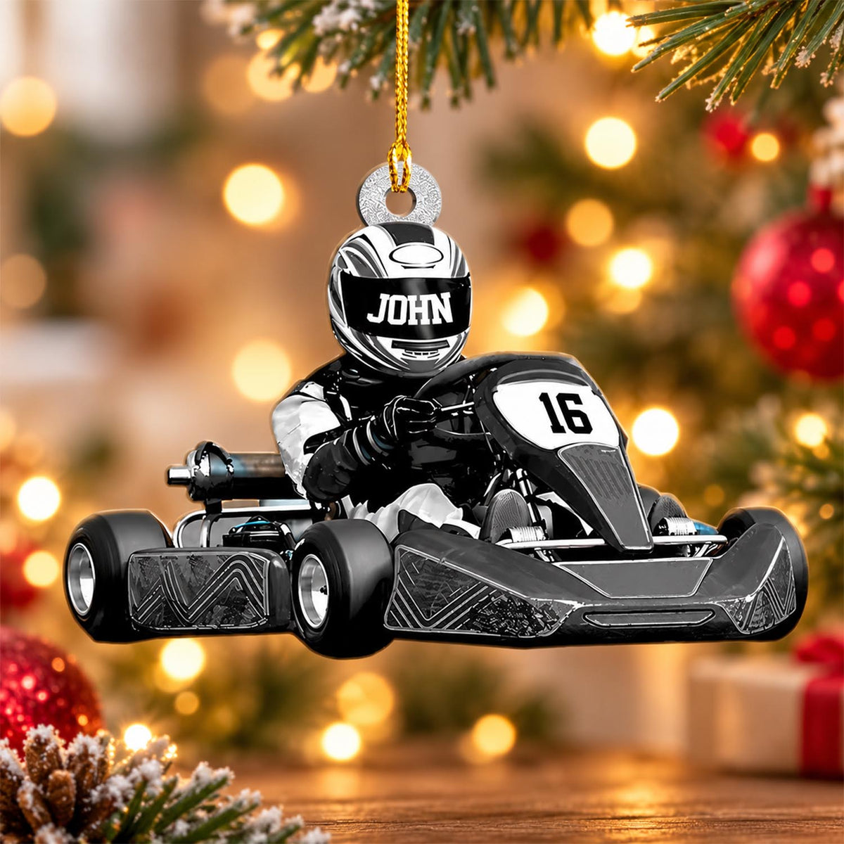 Personalized Race Car Christmas Ornament, Race Car Ornament, Gift For Race Car Lovers