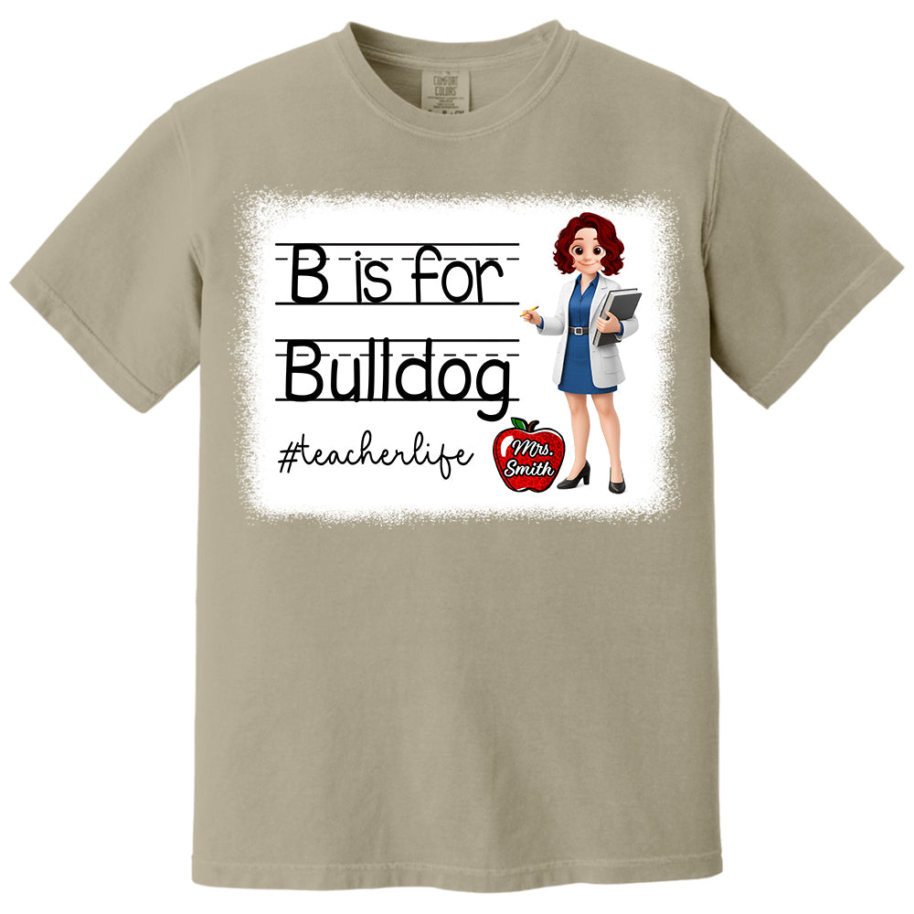 School Mascot Personalized Shirt Custom Apple Name For Teacher Do98