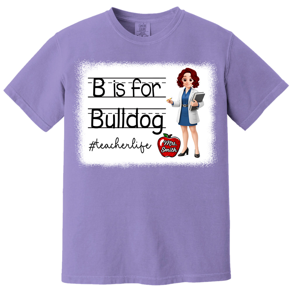 School Mascot Personalized Shirt Custom Apple Name For Teacher Do98