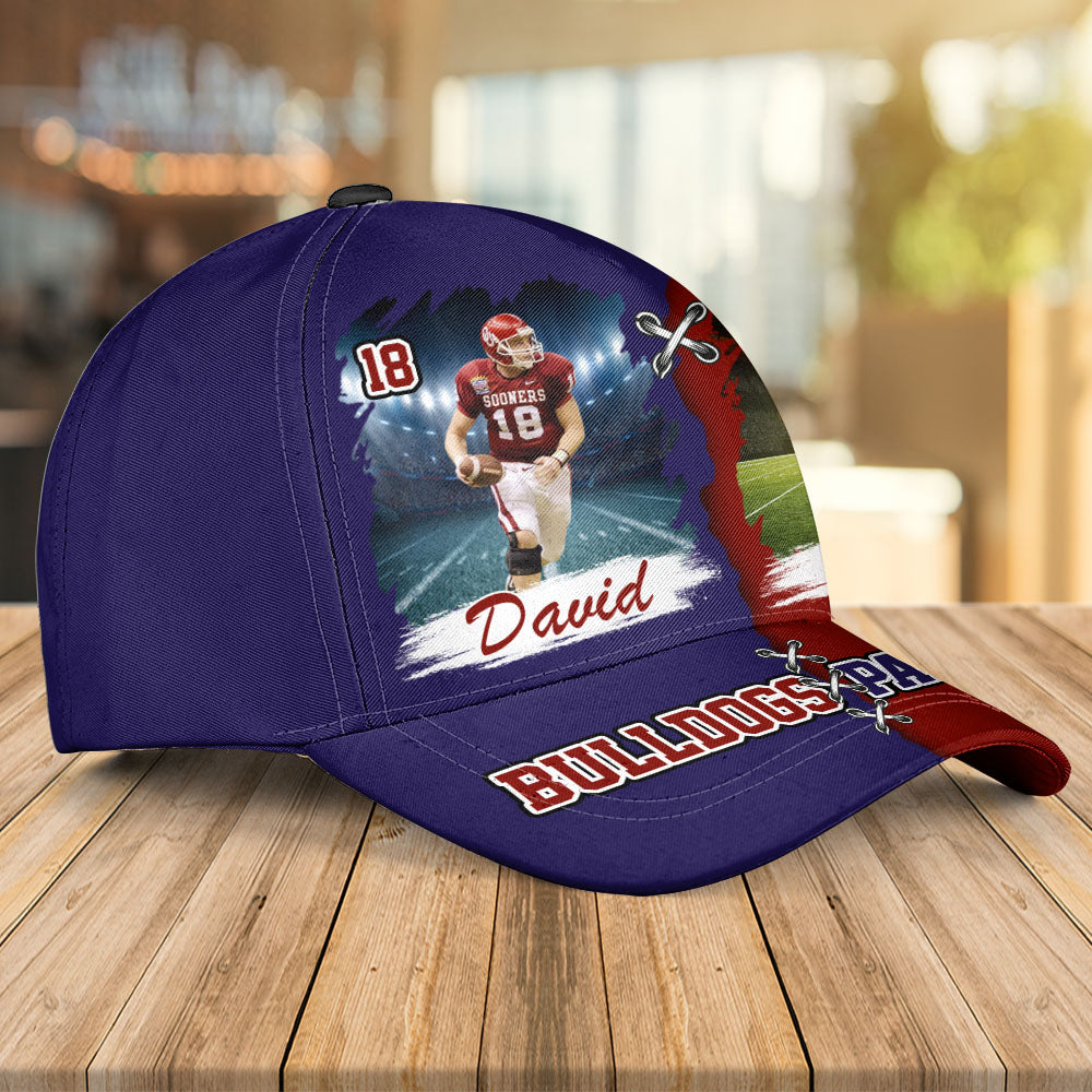 Personalized American Football Team Cap - Football GameDay Custom Cap NA02 Pt99