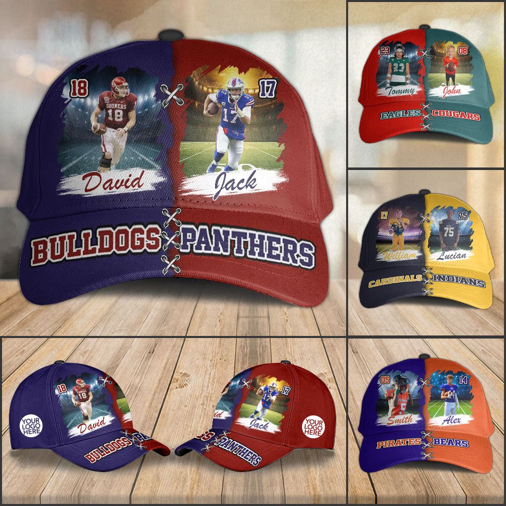 Personalized American Football Team Cap - Football GameDay Custom Cap NA02 Pt99