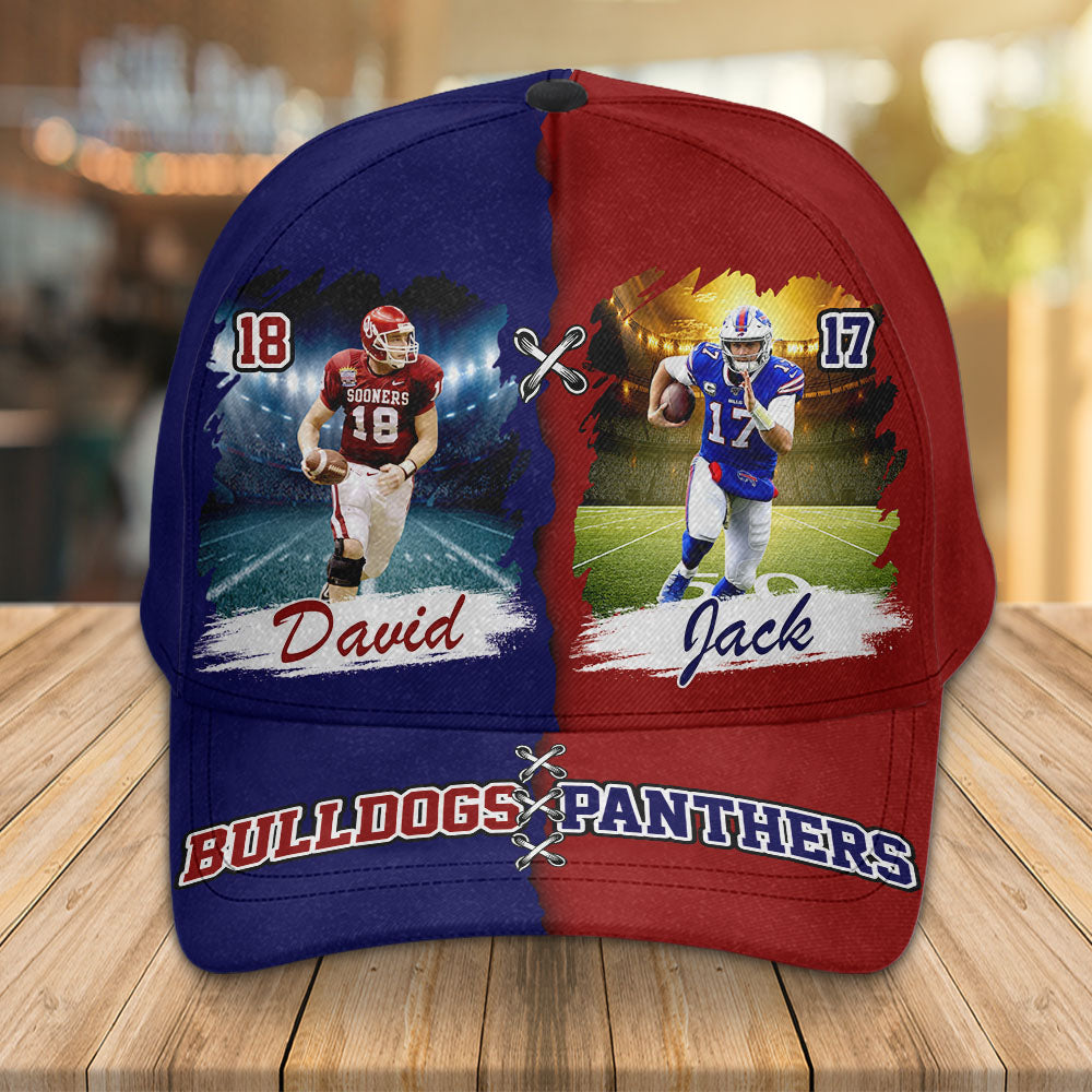 Personalized American Football Team Cap - Football GameDay Custom Cap NA02 Pt99