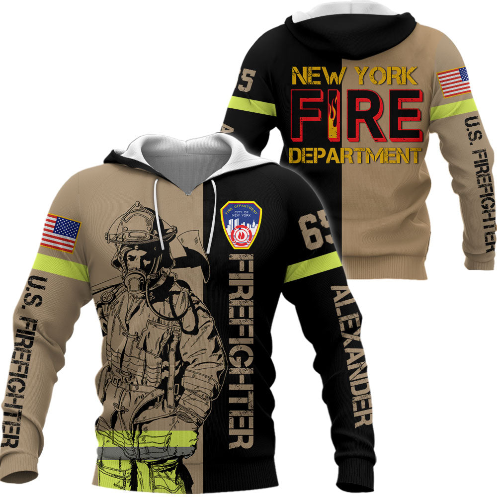 Personalized All Over Print Shirt Firefighter Custom Fire Department Gift For Firefighter K1702 Trhn