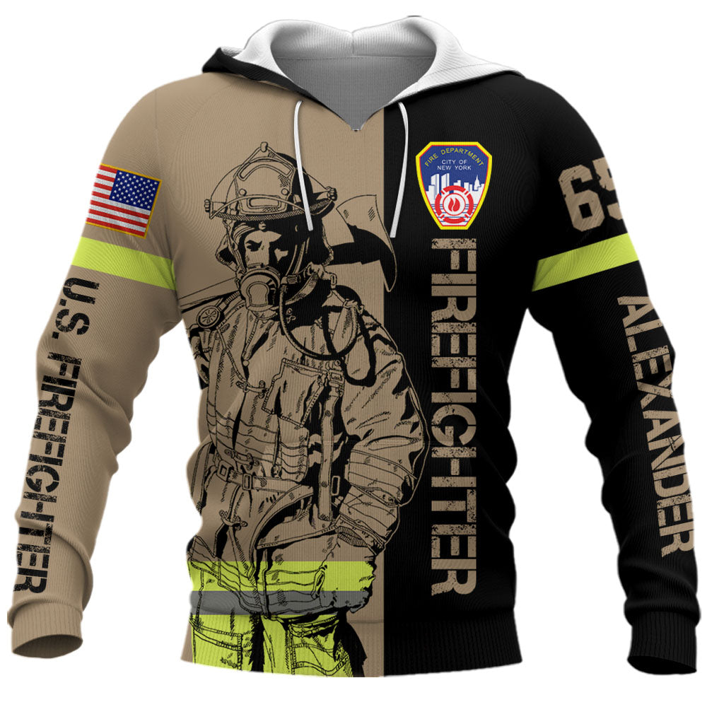 Personalized All Over Print Shirt Firefighter Custom Fire Department Gift For Firefighter K1702 Trhn