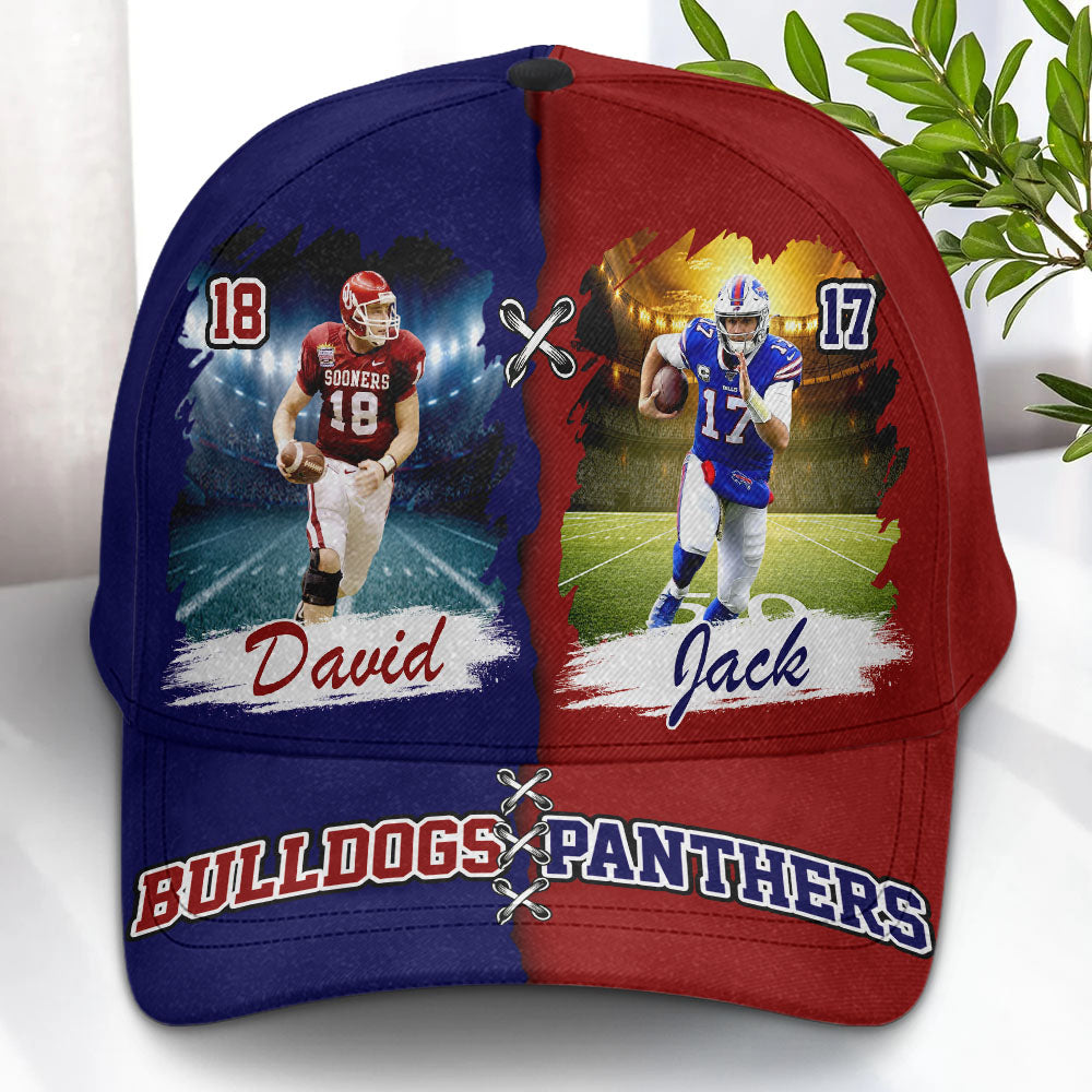 Personalized American Football Team Cap - Football GameDay Custom Cap NA02 Pt99