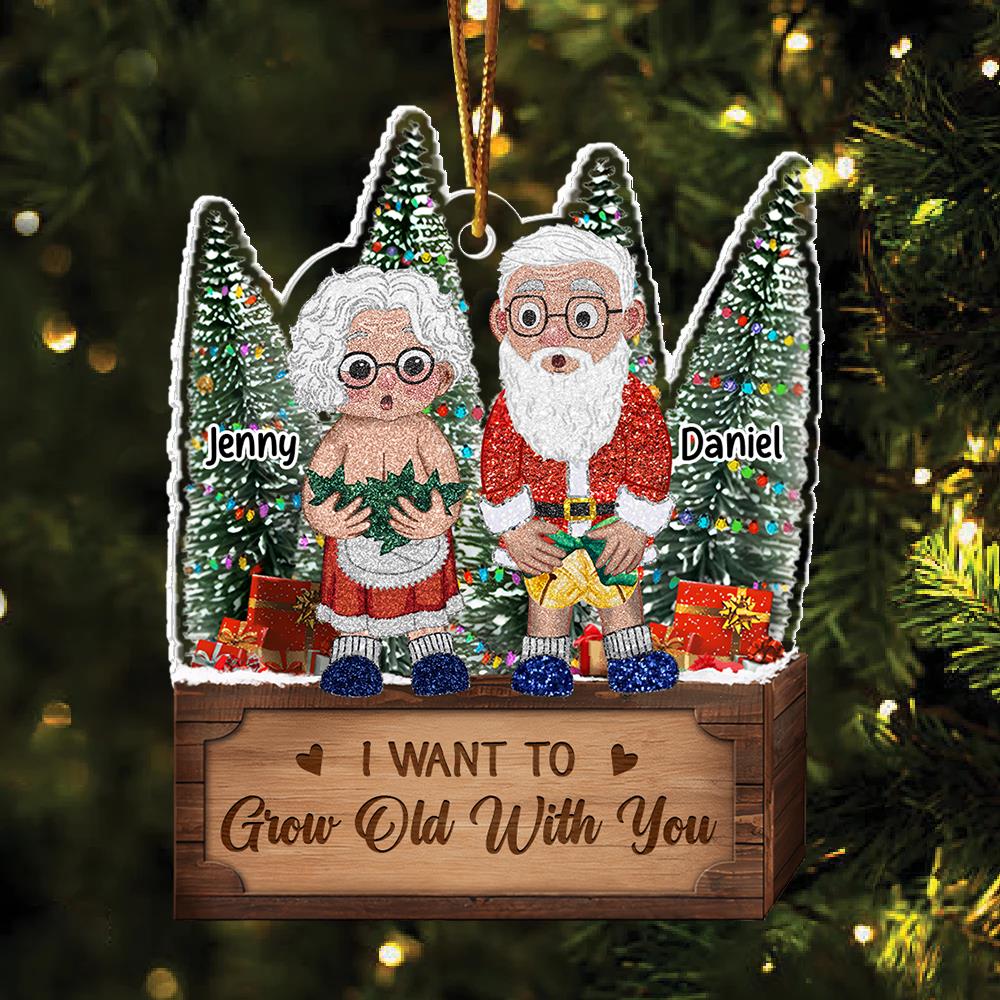 I Want To Grow Old With You - Personalized Couple Ornament Vr2 Nh00