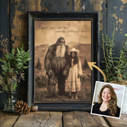Bigfoot Print Mystery Wall Art 19th Century, Bigfoot Saw Me But Nobody Believes Him - Personalized Poster Canvas Do98