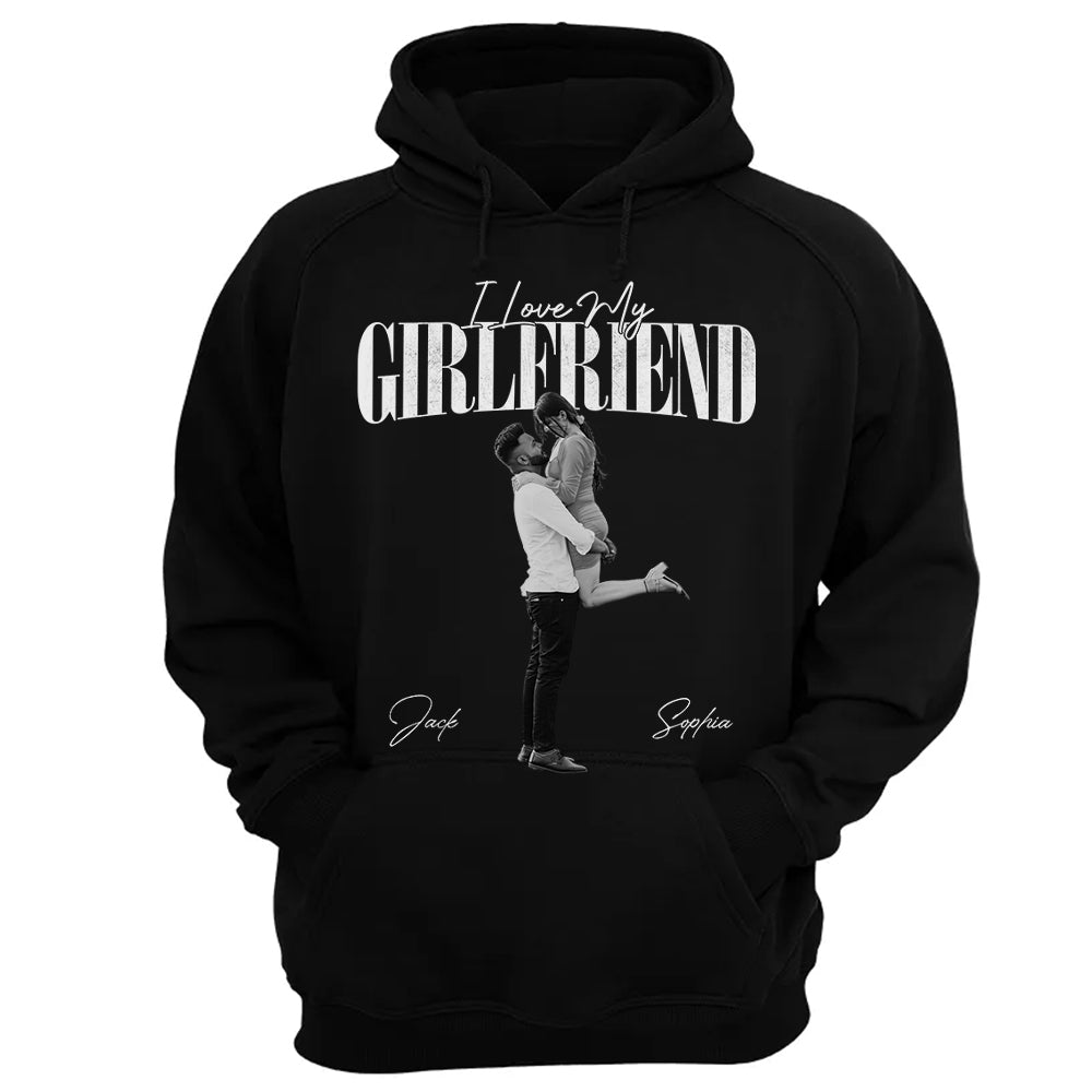 Custom 'I Love My Girlfriend' Valentine Shirt, Personalized Gift For Couple Pt99