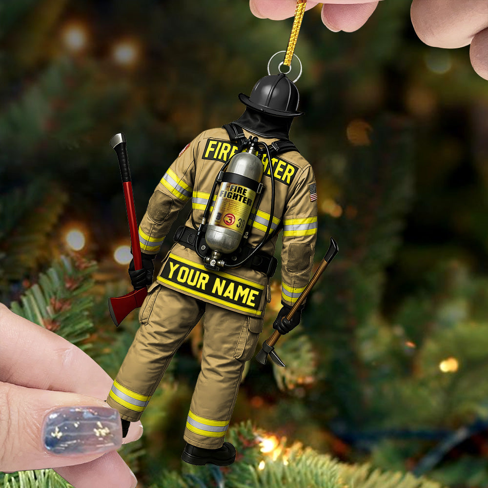 Custom Firefighter On Duty Personalized Ornament Gift For Firefighter Fireman New Do99