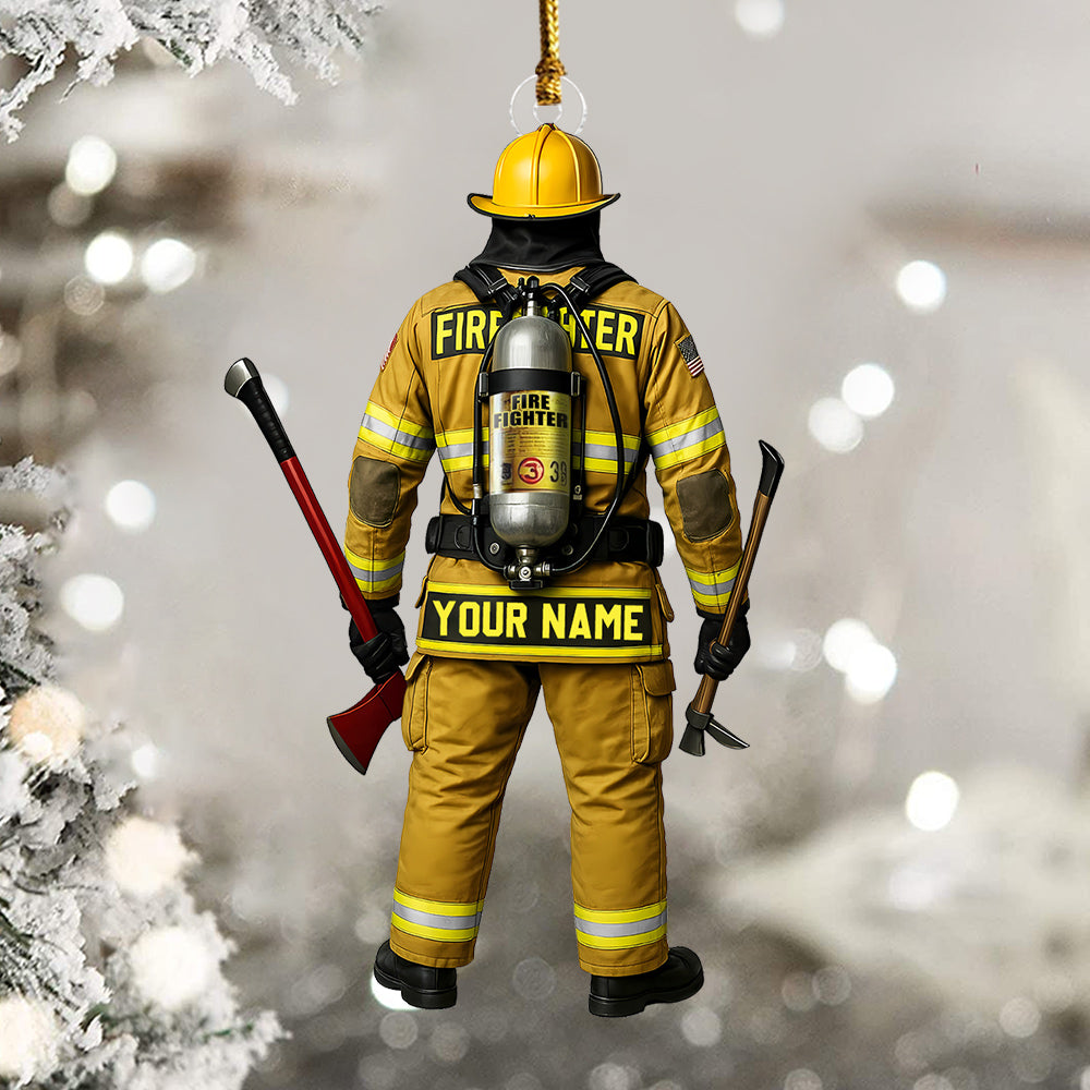 Custom Firefighter On Duty Personalized Ornament Gift For Firefighter Fireman New Do99