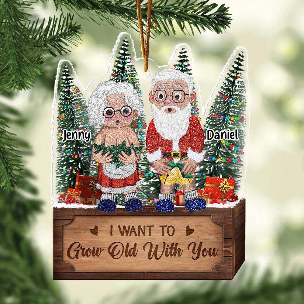 I Want To Grow Old With You - Personalized Couple Ornament Vr2 Nh00