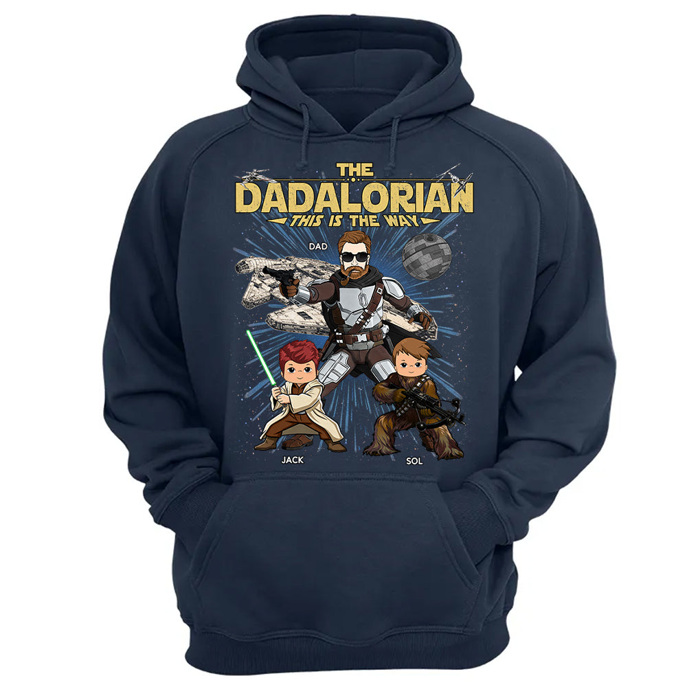 The Dadalorian This Is The Way Personalized Vintage Style Shirt For Dad Father's Day Gift T1807 T24