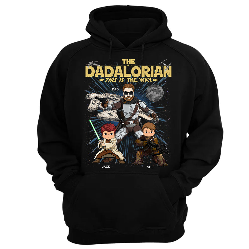 The Dadalorian This Is The Way Personalized Vintage Style Shirt For Dad Father's Day Gift T1807 T24