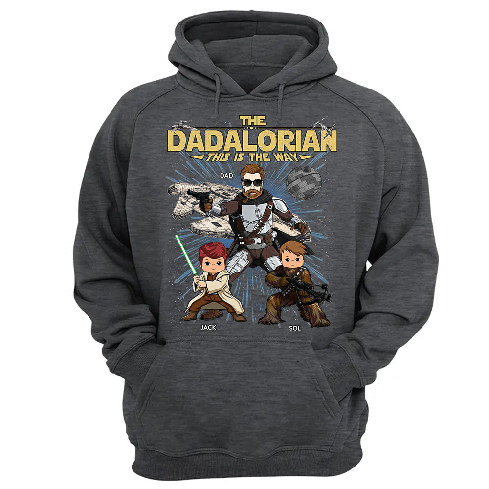The Dadalorian This Is The Way Personalized Vintage Style Shirt For Dad Father's Day Gift T1807 T24