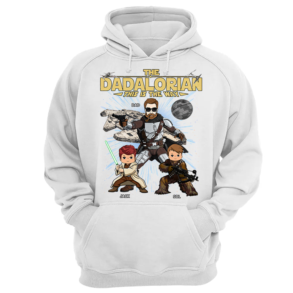 The Dadalorian This Is The Way Personalized Vintage Style Shirt For Dad Father's Day Gift T1807 T24