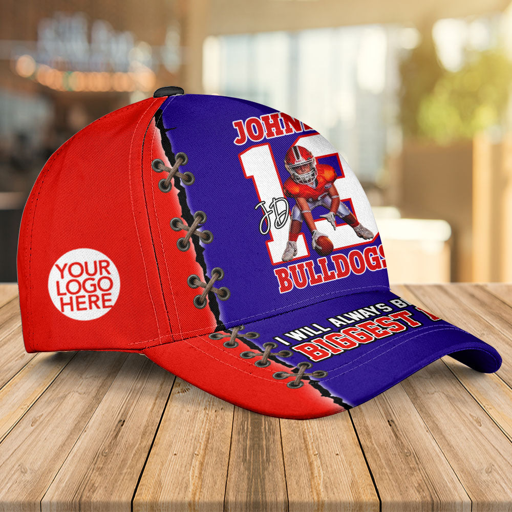I Will Always Be Your Biggest Fan Personalized Photo Football Cap Gift For Football Family Na02 Pt99