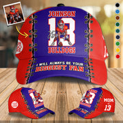 I Will Always Be Your Biggest Fan Personalized Photo Football Cap Gift For Football Family Na02 Pt99