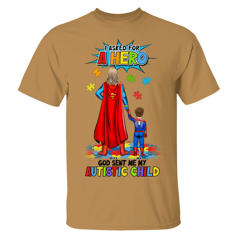 Personalized Gifts For Superhero Autism Mom Shirt Tu20