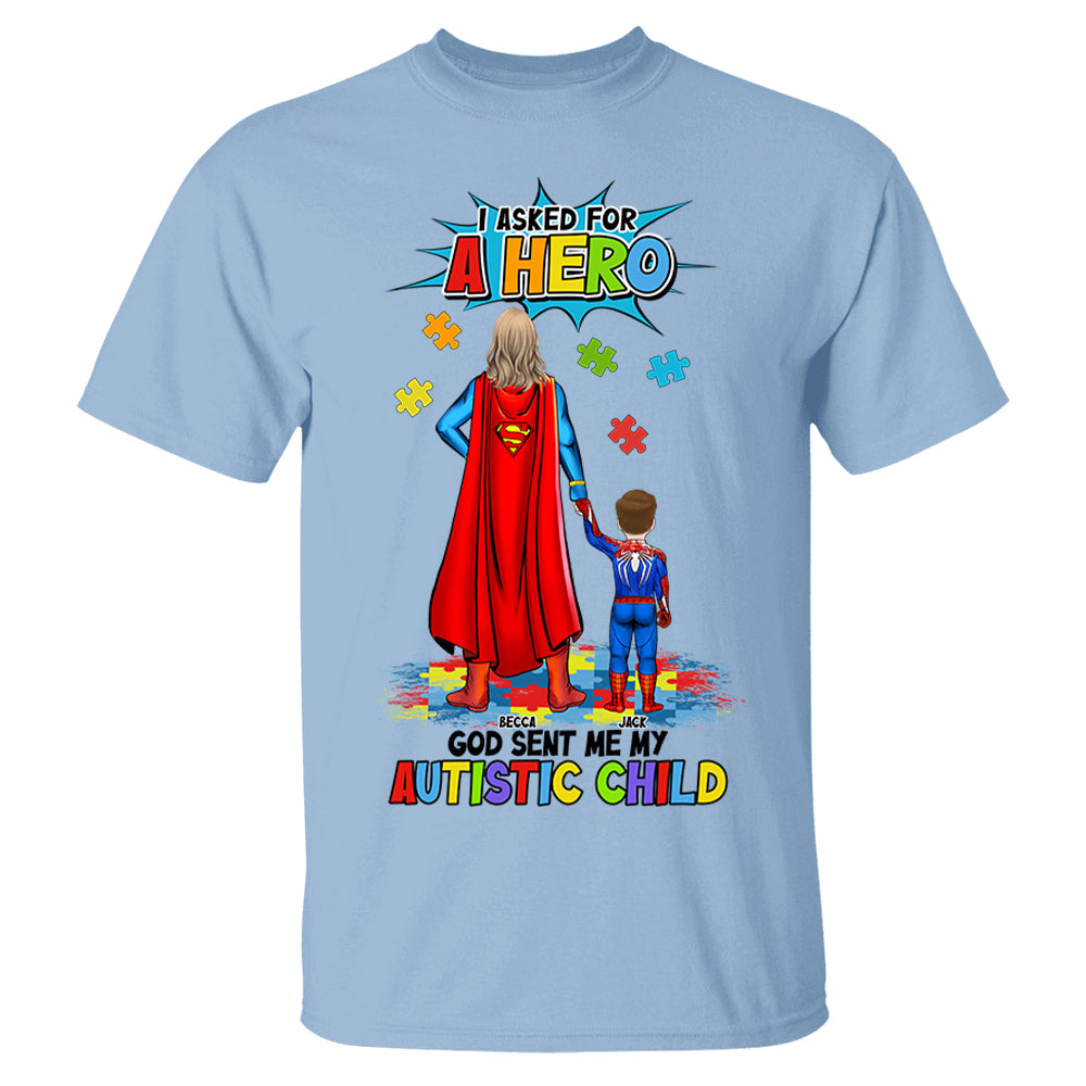 Personalized Gifts For Superhero Autism Mom Shirt Tu20