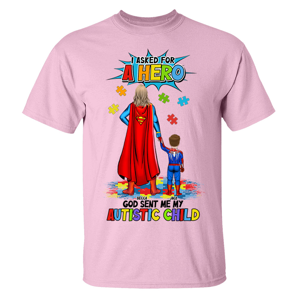 Personalized Gifts For Superhero Autism Mom Shirt Tu20