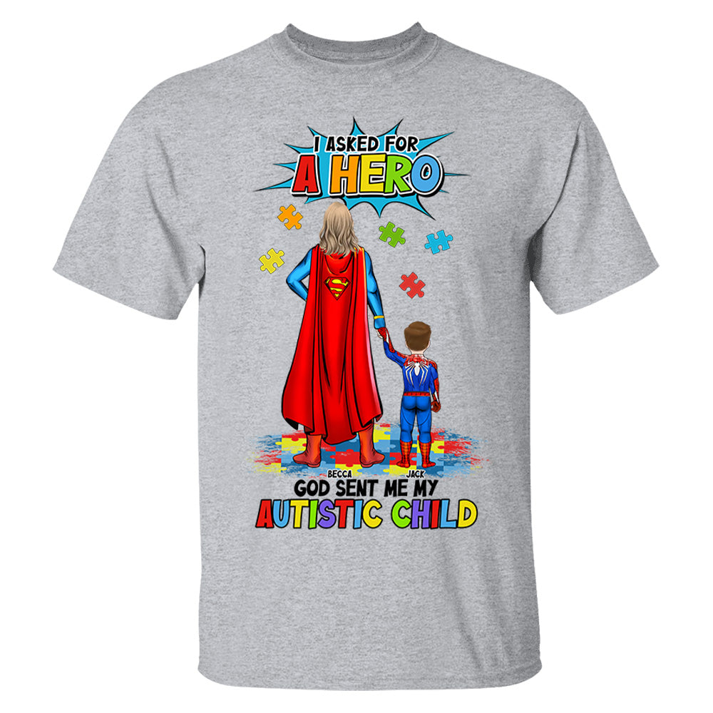 Personalized Gifts For Superhero Autism Mom Shirt Tu20