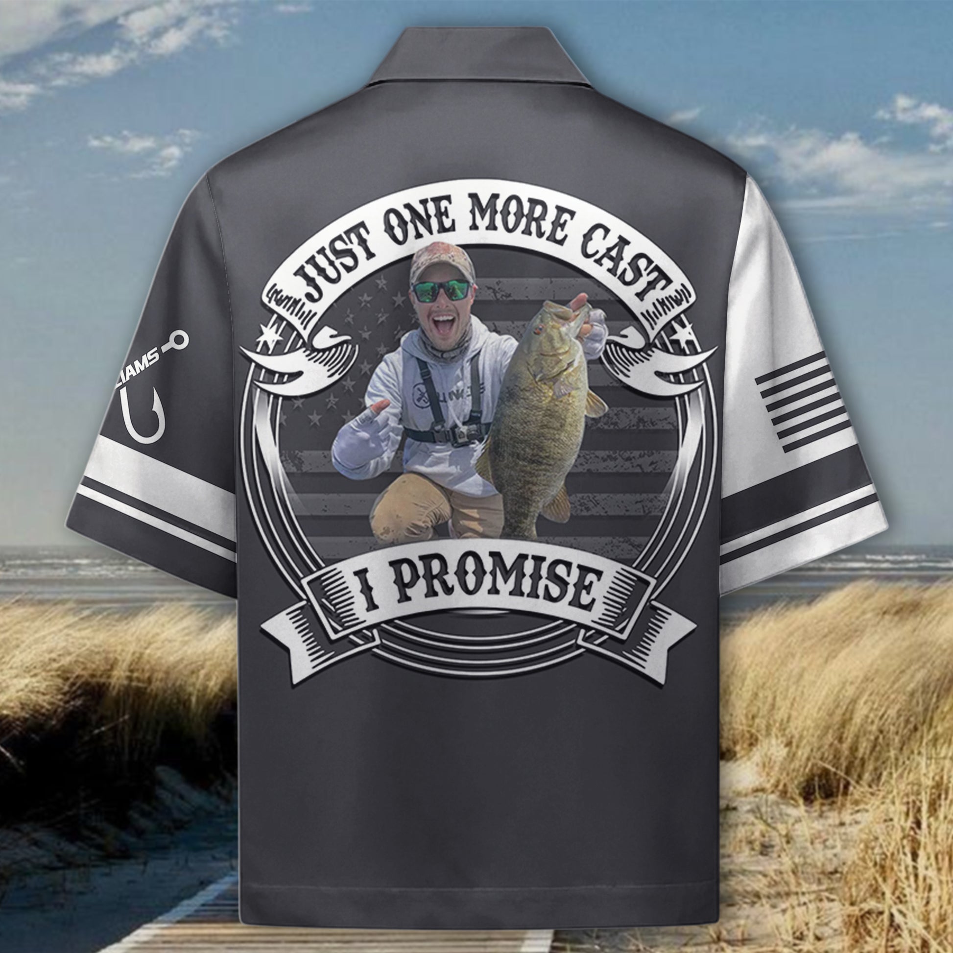 Just One More Cast I Promise - Personalized Upload Fishing Photo For Fishing Lovers Hawaiian Shirt Hv01